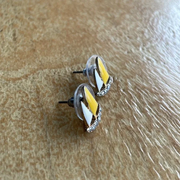 Lou Lou Women Boat Earrings - Yellow/White/Silver - Picture 5 of 7